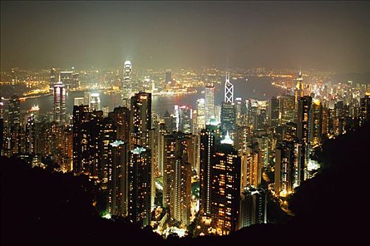 香港,天际线,中国