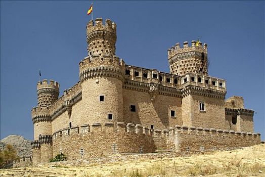 曼萨纳雷斯皇家领地,城堡,马德里,西班牙