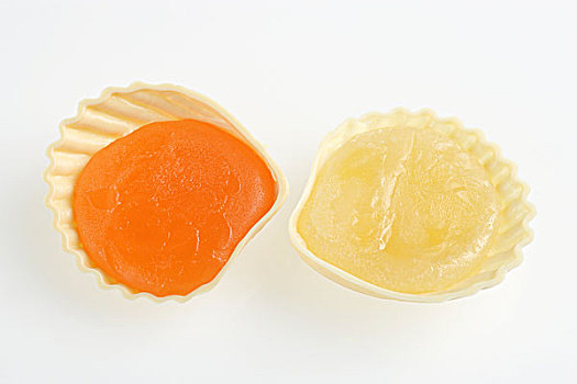 橙子,柠檬,胶冻,海贝