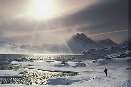 旅行者,冰,风景,南极