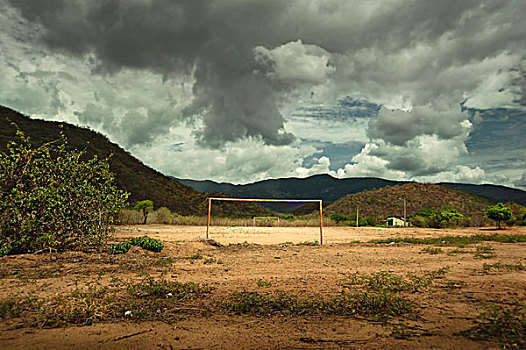 泥土,足球场,靠近,巴西