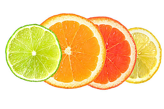柑橘,隔绝,白色背景