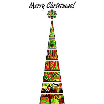 艺术,圣诞树,绿色,黄金,红色,褐色,彩色,抽象图案,隔绝,白色背景,背景