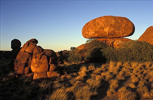 大理石,日落,北领地州,澳大利亚