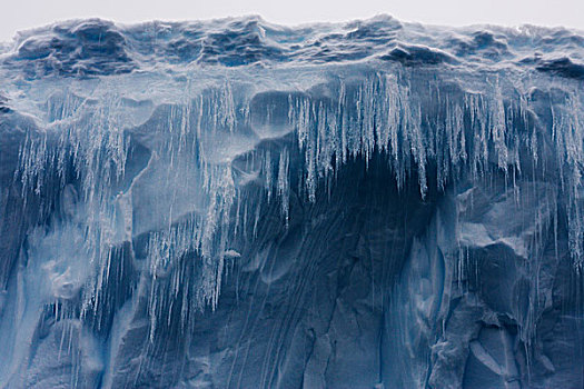 冰柱,悬挂,冰山,南极半岛,南极