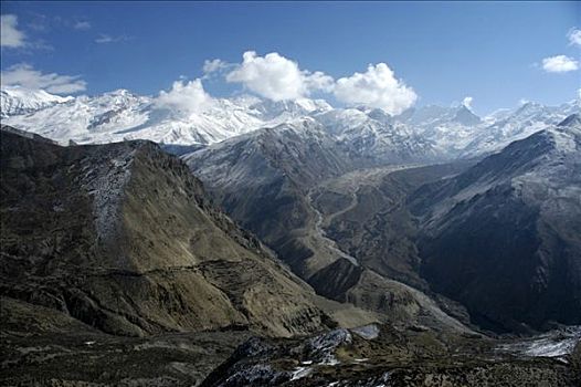 华美,高,山景,安娜普纳地区,尼泊尔