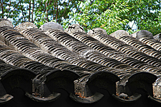 北京传统民居屋顶青瓦