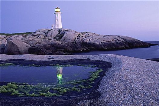 佩姬湾,灯塔,新斯科舍省,加拿大