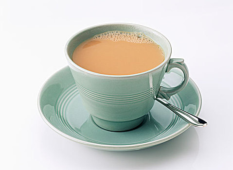 绿茶,杯子,白色背景