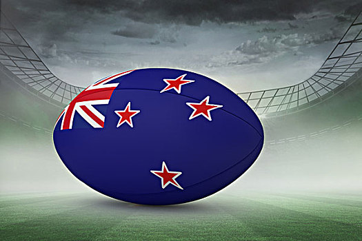 合成效果,图像,新西兰国旗,橄榄球,体育场