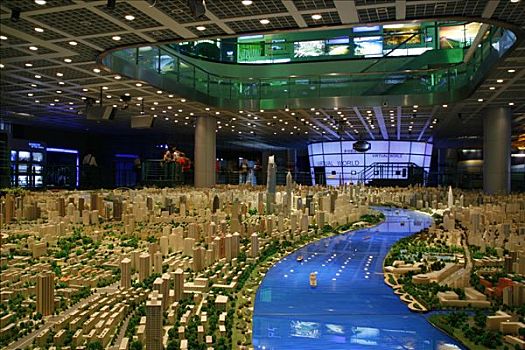 中国,上海,模型,城市规划,中心