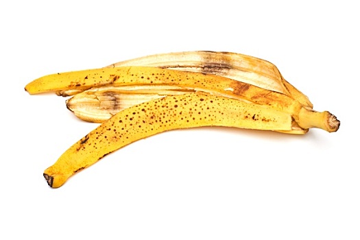 香蕉皮,白色背景,背景