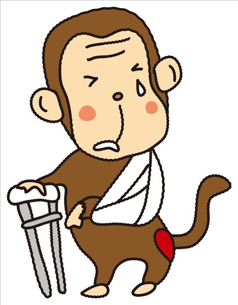 受伤的小猴子卡通图片图片