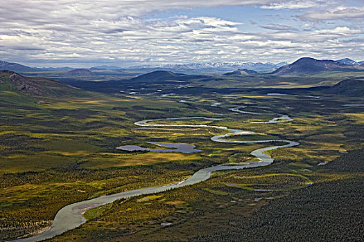 河,水道,布鲁克斯山,北极国家野生动物保护区,阿拉斯加