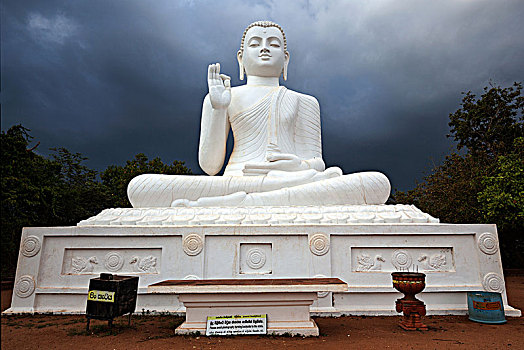 佛像,坐佛,暴风雨天气,北方,中央省,斯里兰卡,亚洲