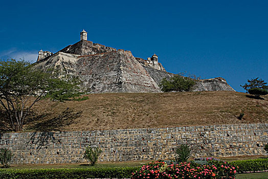 堡垒,圣费利佩,17世纪,卡塔赫纳,哥伦比亚