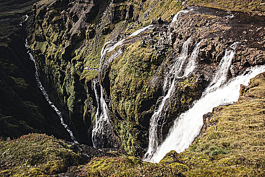 气势,瀑布,冰岛