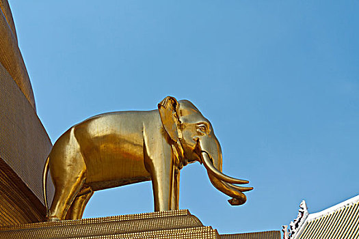 金色,大象,契迪,寺院,曼谷,泰国,亚洲