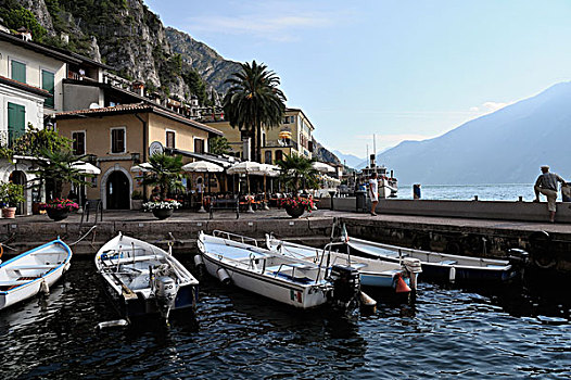 渔船,加尔达湖,布雷西亚,省,伦巴底,意大利北部,欧洲