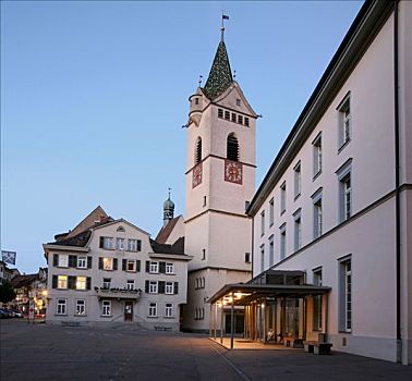 城市,教堂,瑞士