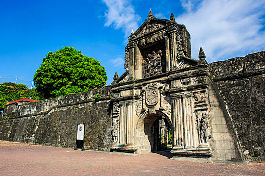 入口,老,堡垒,圣地亚哥,马尼拉市中市,马尼拉,吕宋岛,菲律宾,亚洲