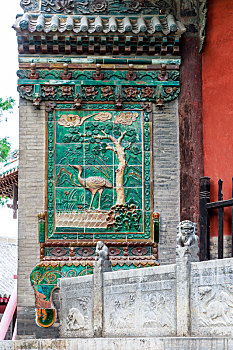 中国山西省运城市解州关帝庙八字琉璃影壁