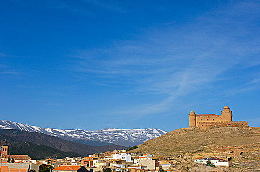 文艺复兴,城堡,乡村,格拉纳达省,安达卢西亚,西班牙,欧洲