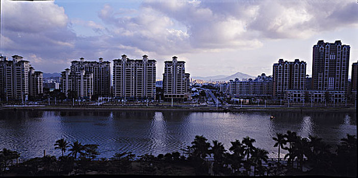广东珠海,海景,房子,建筑