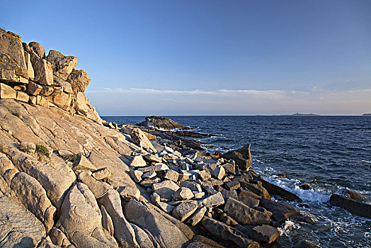 意大利,萨丁尼亚,东海岸,靠近,岩石,岸边