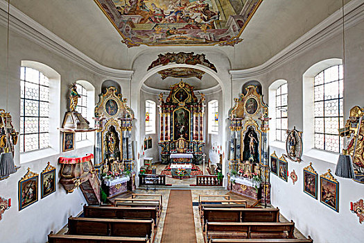 教区教堂,圣维塔,巴伐利亚,德国,欧洲
