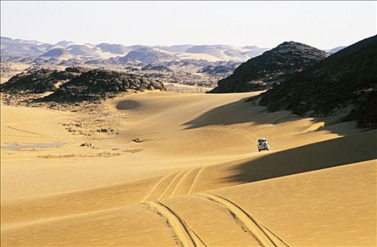 沙丘,恩内迪,山丘,撒哈拉沙漠,乍得