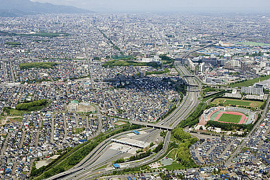 札幌,南,空中