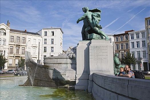 喷泉,安特卫普,比利时
