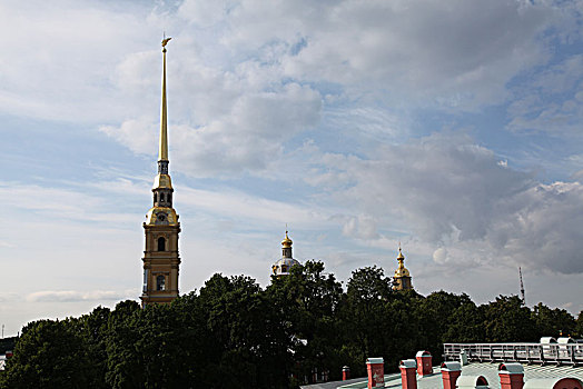钟楼,大教堂,圣彼得堡,俄罗斯,艺术家