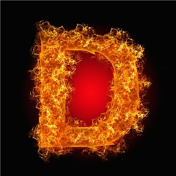 火,字母d