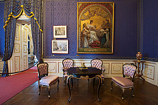 房间,宫殿,涂绘,紫色,彩色,匈牙利