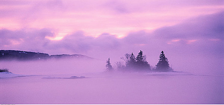 日出,苏必利尔湖,安大略省,加拿大