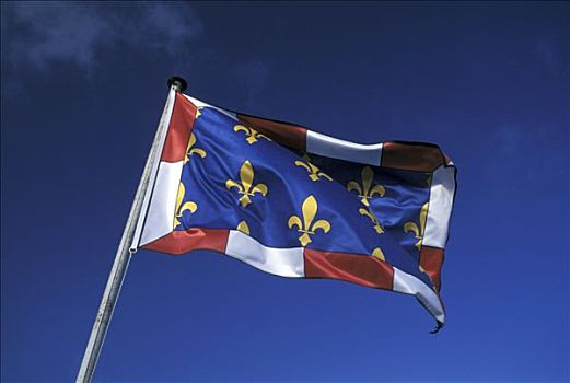 法国,卢瓦尔河,湖,旗帜