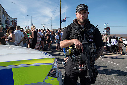 武装,警察,防护,公用,恐怖主义,威胁,巡视,街道,英格兰