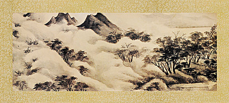 古画,仿米云山图,文征明,明朝