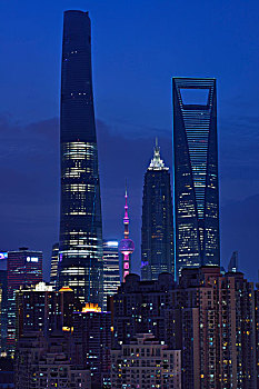 上海四大地标夜景