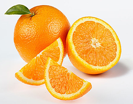 橘子,白色背景,奢华