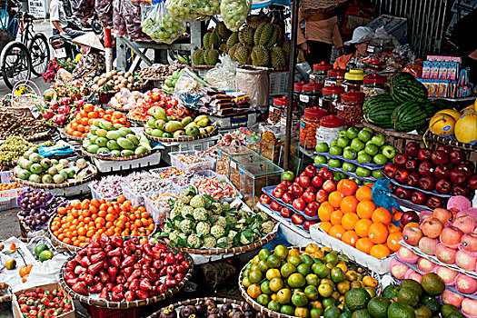 水果,市场,越南,东南亚,亚洲