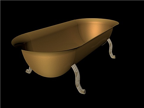 金色,浴缸