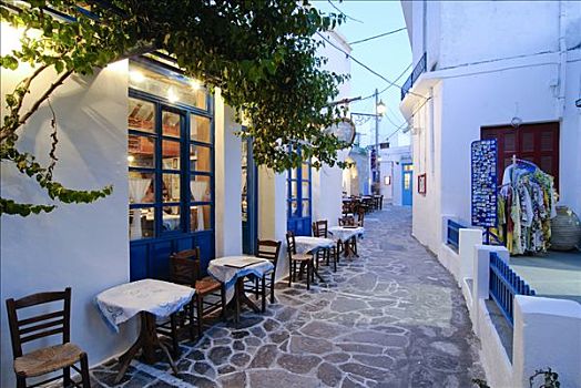 小巷,布拉卡区,基克拉迪群岛,希腊,欧洲