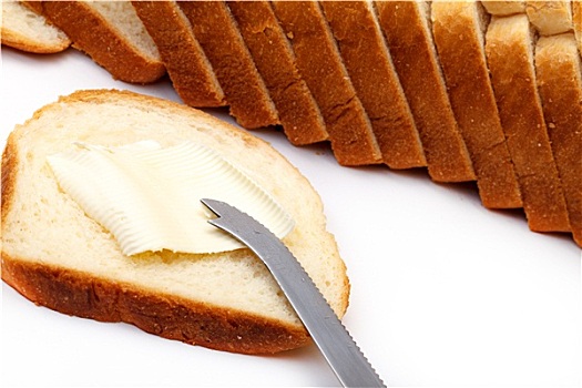 切片,小麦面包,黄油