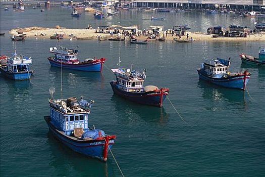 渔船,河,南,中国海,芽庄,越南