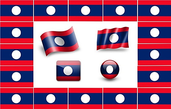 旗帜,老挝,象征