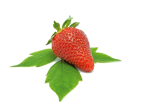 新鲜,成熟,草莓,隔绝,白色背景,背景