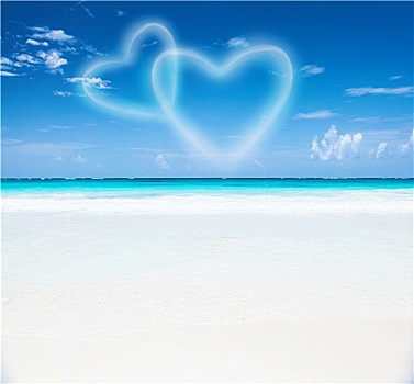 浪漫,海滩,胜地
